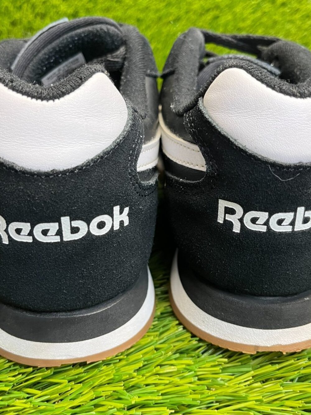 Reebok Harman Mens Size 9 Black White Leather Walking Casual Classic Shoes - Picture 6 of 10